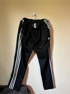 adidas Black Joggers with White 3-Stripes
